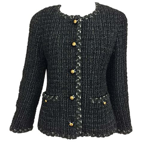 chanel jeansjacke damen|Chanel cotton tweed jacket.